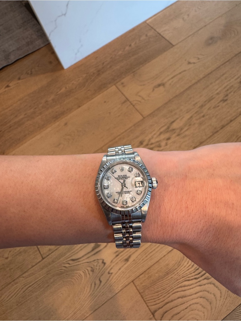 Rolex Datejust Ladies Steel 24mm Mother of Pearl Diamond Dial - Picture 6 of 10